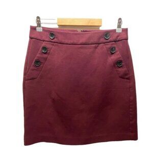 Ann Taylor A-Line Pencil Skirt Women's Size 4 Maroon Office Career Wear GUC